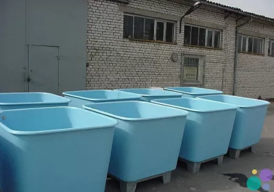 Бассейны для разведения рыбы, раков и т. д.