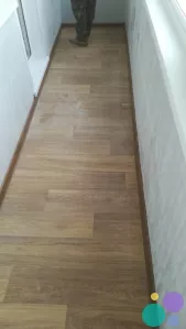 Настил пола на балконе